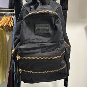 Marc By Marc Jacobs Black Backpack with Gold Zippers